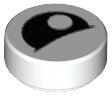 LEGO® Placa neteda rotunda 1 X 1 decorata - ochi inchisi partial (6099548)