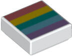 LEGO® Placă netedă 1 X 1 decorată curcubeu (6253635)