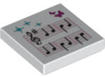 LEGO® Placă netedă 2 x 2 decorată - Note muzicale (6001512)