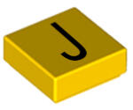 LEGO® Placă netedă 1 x 1 litera J (litera-j-g)