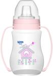 Wee Baby Cană cu mânere anti-vărsare Wee Baby - 250 ml, roz cu casuță (754)