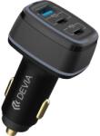 DEVIA EA361 Smart autós töltő USB-A + 2 x USB Type-C aljzat, PD115W, fekete (EA361)