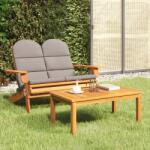 vidaXL 2 részes tömör akácfa kerti Adirondack ülőgarnitúra (360043) - vidaxl