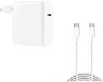 Utángyártott PD-96W + 2M cable 96W PD USB Type-C Macbook laptop töltő (adapter) utángyártott tápegység + 2m 5A Type-C kábel, fehér (PD-96W + 2M cable)