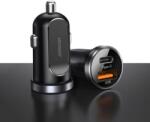 JOYROOM JOYROOM_C-A08 Joyroom mini 30W dual Quick Charge QC3.0 2 USB port, USB Type-C + USB-A autós szivargyújtó töltő adapter (4.5V-20V) Gyorstöltő (JOYROOM_C-A08)