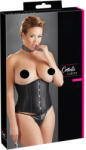 Cottelli Collection Plus Size - corset din satin - negru (26111041051) - desirel