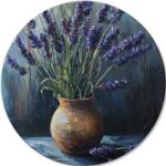  Kerek festmények akril akril Levendula ajándék