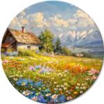  Kerek festmények akrillal Mountain Cottage