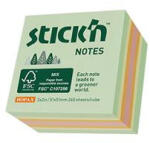 STICK N Öntapadó kockatömb, 51x51mm, 240 lap, STICK N, erdő színei pasztell mix (SN21889) - onlinepapirbolt