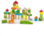 Viga Toys Fa építőjáték vödörben Viga Állatkert 50 db