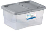  STEFANPLAST Junior műanyag tárolódoboz 40x30x18 cm (12l) -szürke fedővel
