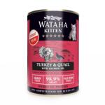 Wataha Conserva Wataha HUNT Kitten, 98.9% Carne, Cu Prepelita Si Curcan, 400g