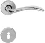  Raffaella króm rozettás kilincs , fix gombbal , Balos , Cilinderlyukas , Króm , Rozettás