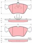 TRW GDB1166 Set placute frana, frana disc
