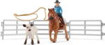 Schleich Farm World 42577 Cowgirl Team Roping Fun (42577) - pcone Figurina