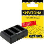  PATONA TRIPLE akkumulátor töltő (tripla) (for DJI Osmo Action 3 // Action 4) (1422) (1422)