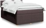 vidaXL sötétbarna szövet rugós ágy matraccal 140 x 190 cm (3287447)