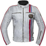 W-Tec Textil motoros kabát W-TEC 91 Cordura fehér piros és kék csíkkal 5XL (22757-5XL)