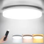  Leoeu dimmelhető mennyezeti led lámpa, távirányítóval, 18W, 1800lum, 3000-6500K, IP54, 22cm - feh (LEO205AD)