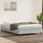 vidaXL világosszürke bársony rugós ágy matraccal 140x210 cm (3315921)