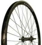  Kerék 26-os első duplafalú warior fekete felni menetes alu. agy fekete