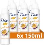 Dove Go Fresh Passion Fruit, deodorant spray femei, 6 x 200 ml (44251)