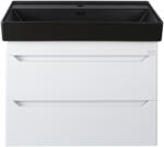 TMP cabinets SHARP 80 fali fürdőszobabútor - CeraStyle SHARP FEKETE mosdóval - 80 x 48 cm (800869VB012M42U05) - globalvivamarket