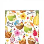 Ambiente Beach party white papírszalvéta 25x25cm, 20db-os