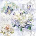 Ambiente Flower Love papírszalvéta 33x33cm, 20db-os