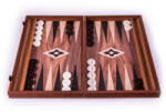 Manopoulos Set joc table backgammon lemn cu aspect de nuc , 38 x 44 cm Joc de societate