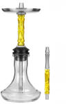 Moze Narghilea Moze Breeze Two, Wavy Yellow, Vas Transparent (AN1665)