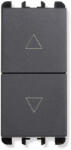 Simon Urmet Buton Dublu Cu Interblocare 1p, 10a, Antracit (12212-)