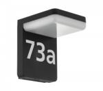 EGLO LED Lámpatest Kültéri Oldalfali Házszám Kijelzéssel 11 W Meleg Fehér Fekete Ip44 Eglo Amarosi 98091