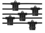 OPTONICA LED Fényfüzér Fix Kültéri 15 db x E27 14.4 m Ip65 Fekete