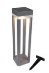 LUTEC Table Cube LED Lámpatest Álló Kültéri 1W Napelemes Dimmelhető Meleg Fehér Ip44 Szürke