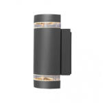 LUTEC LED Lámpatest Oldalfali 2xGu10 Foglalat Matt Fekete Kültéri Ip44 Lutec Focus