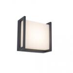 LUTEC LED Lámpatest Oldalfali 8.5 W Meleg Fehér Fekete Kültéri Ip54 Lutec Qubo