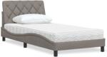 vidaXL tópszínű szövet ágy matraccal 100x200 cm (3310724) - vidaxl