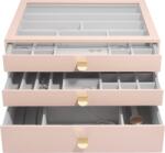 Stackers Casetă pentru bijuterii Stackers supersize roz cu 3 sertare (75912)
