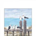 Ambiente Papírszalvéta 25x25cm, 20db-os - Seagulls on the dock