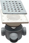 Evotools Sifon Pardoseala Patrat cu Inaltator SL 3 Intrari SP-H80-340L50-1 (671245)