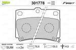 VALEO set placute frana, frana disc VALEO ESSENTIAL 301778 (301778)