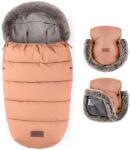 Petite&Mars - Set sac de iarnă 4în1 COMFY + mânuși cărucior Pastel Peach (AG0617)