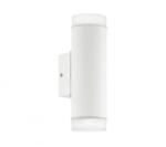 EGLO LED Lámpatest Oldalfali Gu10 2x5 W Természetes Fehér 2 Irányú Fehér Kültéri Ip44 Eglo Riga 96504