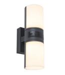 LUTEC LED Lámpatest Oldalfali 2 Irányú 15 W Meleg Fehér Szürke Kültéri Mozgásérzékelős Ip54 Lutec Cyra