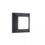 LUTEC LED Lámpatest Oldalfali 4 W Természetes Fehér Szürke Kültéri Ip54 Lutec Helena