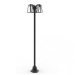 LUTEC LED Lámpatest Álló 187 cm 3xE27 Foglalat Matt Fekete Kültéri Ip44 Lutec Fia