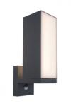 LUTEC LED Lámpatest Oldalfali 2 Irányú 13 W Meleg Fehér Szürke Kültéri Mozgásérzékelős Ip54 Lutec Cuba