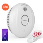 Klarstein SmartVigil Connect WiFi detector de fum | Set 12 bucăți | Baterie de 3 ani | Control prin aplicație | Fără găurire. (DHS1-SVC-x12) (DHS1-SVC-x12)