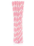 Godan Light Pink Polka Dots, Rózsaszín papír szívószál 24 db-os (MLG114850)